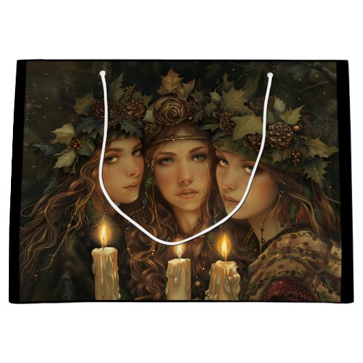 ユール（キリスト降誕祭）マイダン ラージペーパーバッグ (正面)