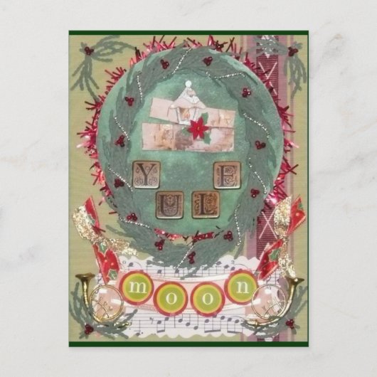ユール(キリスト降誕祭)ムーンポストカード ポストカード (正面)