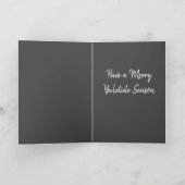 ユール(キリスト降誕祭)メリーこうもりホリデイグリーティングカード カード (内部)