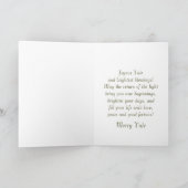 ユール（キリスト降誕祭）メリードウ及び子鹿用グリーティングカード シーズンカード (内部)