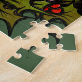 ユール（キリスト降誕祭）メリー魔女 ジグソーパズル (側面)