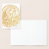 ユール（キリスト降誕祭）メリー魔女 箔カード (ディスプレー)