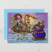 ユール（キリスト降誕祭）ヤートホリデイ魔法 シーズンポストカード (正面/裏面)