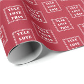 ユール（キリスト降誕祭）ラブthisシンプルタイポグラフィ ラッピングペーパー (ロールコーナー)