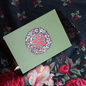 ユール（キリスト降誕祭）リース星形五角形パ異教のンタグラムホリデイ カード