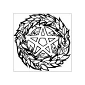 ユール（キリスト降誕祭）リース星形五角形パ異教のンタグラムホリデイ ラバースタンプ (インプリント)