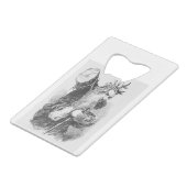 ユール（キリスト降誕祭）ログと父のクリスマス クレジットカード栓抜き (裏面アングル)