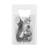 ユール（キリスト降誕祭）ログと父のクリスマス クレジットカード栓抜き (裏面)