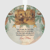 ユール(キリスト降誕祭)ログヴィンテージ冬至両面アクリル オーナメント (裏面)