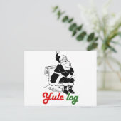 ユール（キリスト降誕祭）ログ – .png ポストカード (スタンド正面)