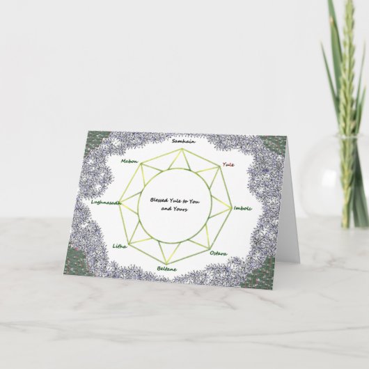 ユール(キリスト降誕祭)休日グリーティングカード シーズンカード (正面)