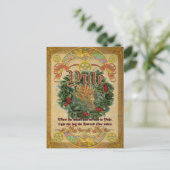 ユール(キリスト降誕祭)冬至異教のファンタジーアートハガキ ポストカード (スタンド正面)