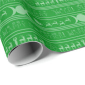 ユール（キリスト降誕祭）包装紙緑 ラッピングペーパー (ロールコーナー)