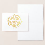 ユール（キリスト降誕祭）星形五角形メリーユール（キリスト降誕祭）恵み 箔カード (ディスプレー)