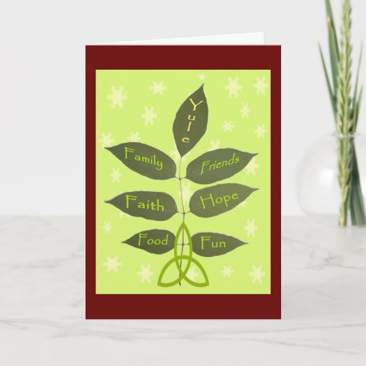 ユール（キリスト降誕祭） – 灰が成長するにつれて シーズンカード (正面)