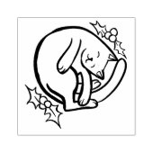 ユール（キリスト降誕祭）猫 ラバースタンプ (インプリント)