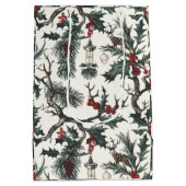 ユール（キリスト降誕祭）異教の，北欧，至，冬，クリスマス ミディアムペーパーバッグ (裏面)