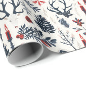 ユール（キリスト降誕祭）異教の，北欧，至，冬，クリスマス ラッピングペーパー (ロールコーナー)