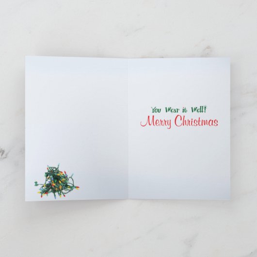 ユール（キリスト降誕祭）結ばれたクリスマスのおもしろいな挨拶状 シーズンカード (内部)