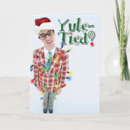 ユール（キリスト降誕祭）結ばれたクリスマスのおもしろいな挨拶状 シーズンカード