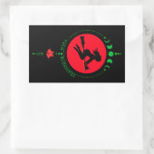 ユール（キリスト降誕祭）賛美ズムーン 長方形シール (バッグ)