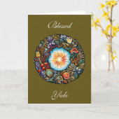 ユール・セレブレーション カード (黄色い花)