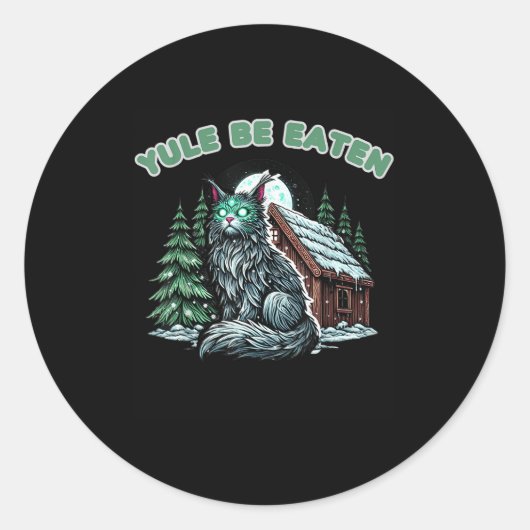 ユール・ビー・イートン ユール クリスマス猫 ヨラコットゥリンナの氷 ラウンドシール (正面)