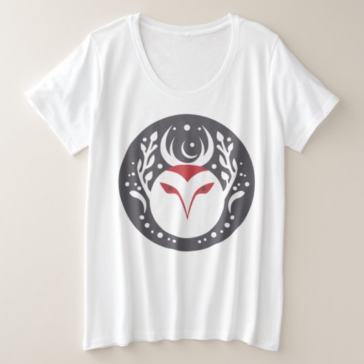 ユール・フクロウ プラスサイズTシャツ (デザイン正面)