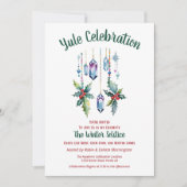 ユール・ボホ・クリスタル ウィンター フローラル・ソルスティス 招待状 (正面)