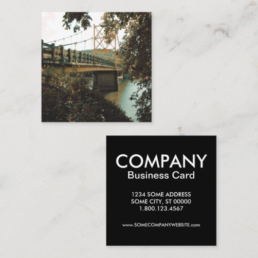 ユーレカのビーバーブリッジ春 スクエア名刺 (正面/裏面)