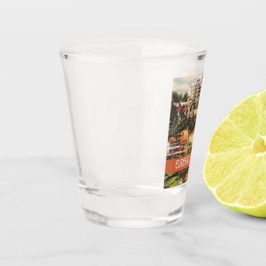 ユーレカ春アーカンソーヴィンテージイラストレーション ショットグラス (左)