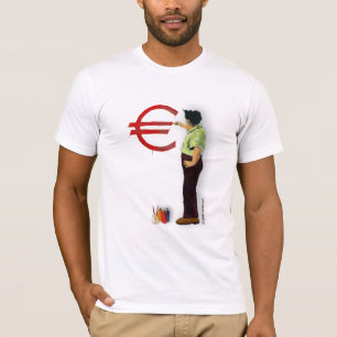 ユーロを絵を描くこと Tシャツ