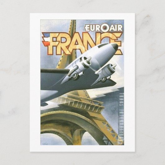 ユーロエアフランス ポストカード (正面)
