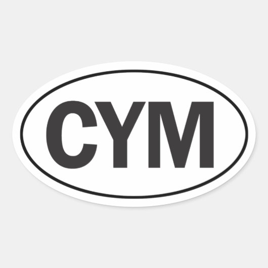 ユーロオーバルウェールズ車 楕円形シール (正面)