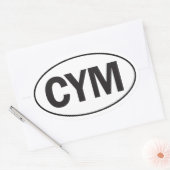 ユーロオーバルウェールズ車 楕円形シール (封筒)