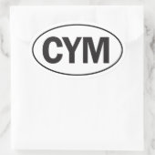 ユーロオーバルウェールズ車 楕円形シール (バッグ)