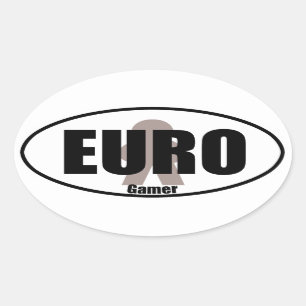 ユーロゲーマーミおもしろいープルテーブルトップデカールスタイル 楕円形シール