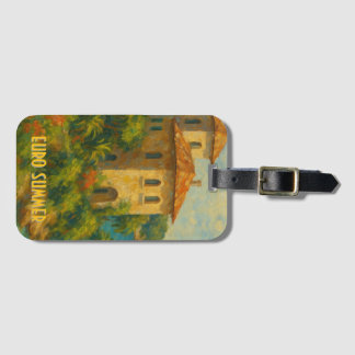 ユーロサマーオイルペインティングヴィラ ラゲッジタグ
