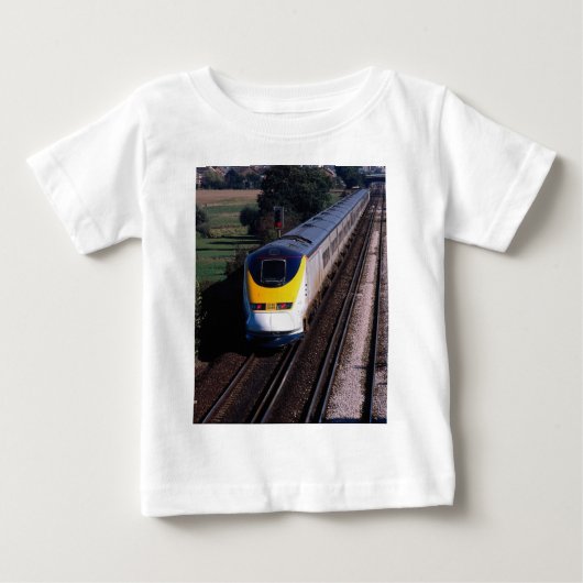 ユーロスター旅客列車 ベビーTシャツ (正面)