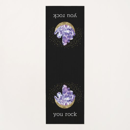 ユーロックアメジストクリスタルミスティックな水色 ヨガマット (正面)