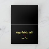 ユーロックマイワールドロックスターギターハート誕生日 カード (内部)