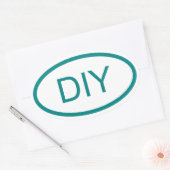 ユーロティール（緑がかった色）の作成スタイル 楕円形シール (封筒)