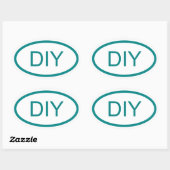 ユーロティール（緑がかった色）の作成スタイル 楕円形シール (シート)