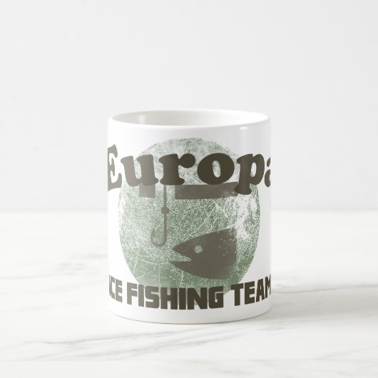 ユーロパの氷の魚釣りのチーム コーヒーマグカップ (中央)