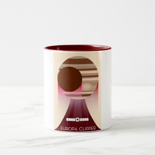 ユーロパクリッパー宇宙アート ツートーンマグカップ (中央)