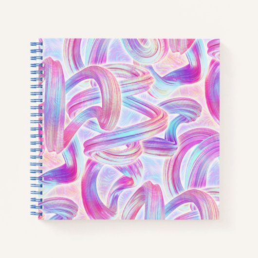 ユーロビートhoorave – ピンクとブルー： ノートブック (正面)