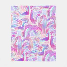 ユーロビートhoorave – ピンクとブルー： フリースブランケット