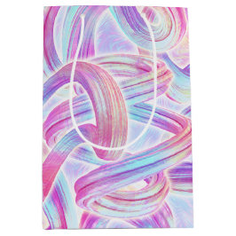 ユーロビートhoorave – ピンクとブルー： ミディアムペーパーバッグ