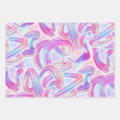 ユーロビートhoorave – ピンクとブルー: ラッピングペーパーシート (正面3)