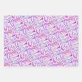 ユーロビートhoorave – ピンクとブルー: ラッピングペーパーシート (正面2)